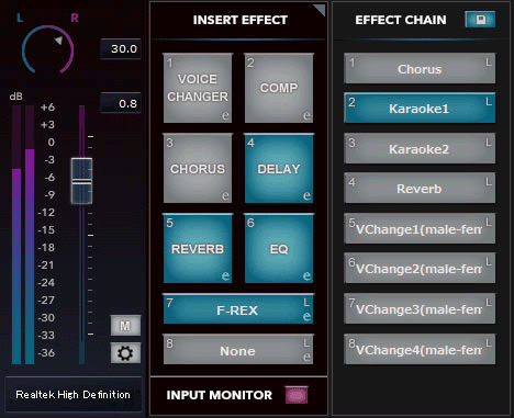 Multi effect software Audio Input FX | INTERNET Co., Ltd.